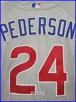 Authentic Nike 2021 Chicago Cubs Away Joc Pederson Team Issued Game Jersey 46