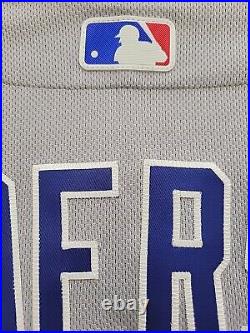 Authentic Nike 2021 Chicago Cubs Away Joc Pederson Team Issued Game Jersey 46