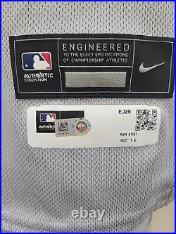 Authentic Nike 2021 Chicago Cubs Away Joc Pederson Team Issued Game Jersey 46