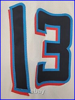 Authentic Nike 2024 Miami Marlins White Trey Mancini Team Issued Game Jersey 48