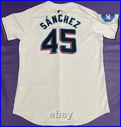 Authentic SIXTO SANCHEZ #45 MIAMI MARLINS 2024 Team ISSUED NIKE Game JERSEY