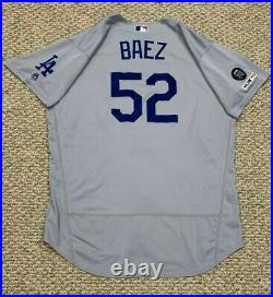 BAEZ size 52 #52 2019 LOS ANGELES DODGERS game used jersey ALT NEWK 150 MLB