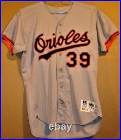 BALTIMORE ORIOLES #39 RANDY MILLIGAN GAME WORN GRAY MLB Russell Size 46 JERSEY