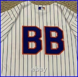 BATBOY size 46 #BB 2021 New York Mets game used jersey issued home white 41 MLB