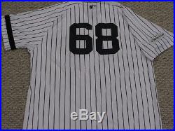 BETANCES #68 2017 Yankees Game Jersey ISSUED HOME BLACK BAND POST STEINER MLB