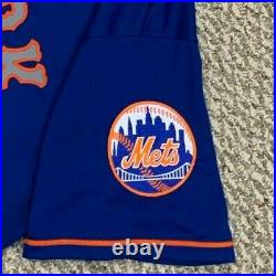 BONES size 50 #25 2021 New York Mets game jersey issued road blue SEAVER 41 MLB