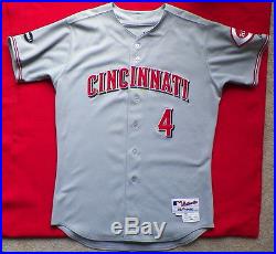 BRANDON PHILLIPS GAME USED 2011 CINCINNATI REDS BASEBALL JERSEY With SPARKY PATCH