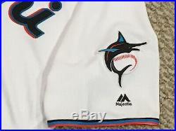 BRIAN ANDERSON size 48 #15 2019 MIAMI MARLINS game jersey home white MLB HOLO