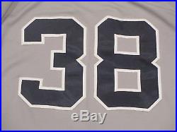 Bailey 2015 Yankees Game Used Jersey Road Berra Postseason patches Steiner MLB