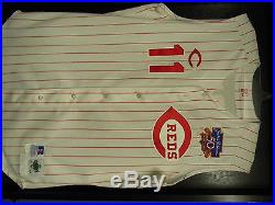 Barry Larkin 1997 Game Used Jersey, Hall Of Fame, Jackie Robinson Patch