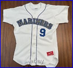 Bellingham Mariners #9 Late 80s 90s Rawlings Game Worn Jersey Size 42 M Seattle