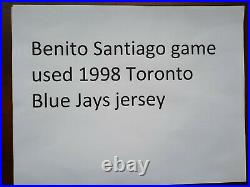 Benito Santiago 1998 Blue Jays game used jersey RARE