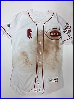 Billy Hamilton Cincinnati Reds Game Used Worn Jersey MLB Authenticated