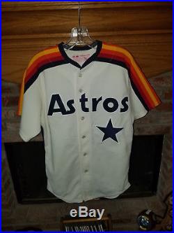 Billy Hatcher Houston Astros Game Worn Game Used Home Rainbow MLB Jersey