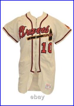 Bob Buhl 1962 Milwaukee Braves Signed Game Worn Used Home Flannel Jersey 25490