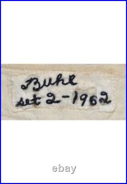 Bob Buhl 1962 Milwaukee Braves Signed Game Worn Used Home Flannel Jersey 25490