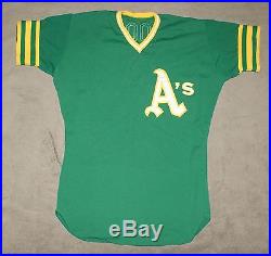 Bobby Brooks 1972 Oakland A's Athletics Game Used Worn Green McAuliffe Jersey
