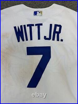 Bobby Witt Jr. Kansas City Royals Game Used Worn Jersey 2022 Rookie Season MLB