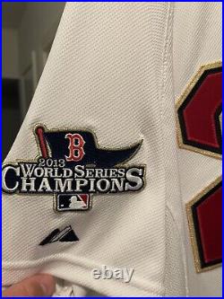 Boston Red Sox Jackie Bradley Jr Game Used Jersey 13 World Series Ring Ceremony