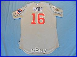 Brandon Hyde 2015 Chicago Cubs game used jersey Post Season NLCS