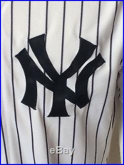 Brett Gardner Game used 2016 Opening Day Yankees jersey Yogi Berra patch Steiner