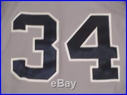 Brian McCann 2015 Yankees Game Used Jersey Road Knit Berra Post STEINER MLB