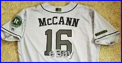 Brian McCann 2018 Game Used Worn Houston Astros Memorial Day Road Jersey Braves