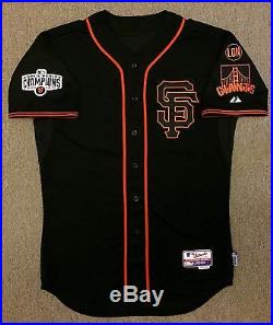 Buster Posey MLB Holo Game Used Jersey 2015 Home San Francisco Giants