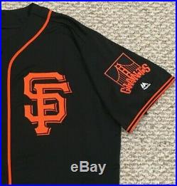 CHOP size 48 #91 2018 SAN FRANCISCO GIANTS TEAM ISSUED jersey home black ALT MLB