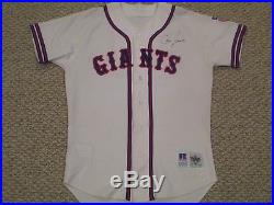 CHRIS JAMES 1992 San Francisco Giants GAME USED jersey home TBTC to 1942 auto'd
