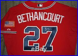 Christian Bethancourt Atlanta Braves Military Day Game Used Worn Jersey (padres)