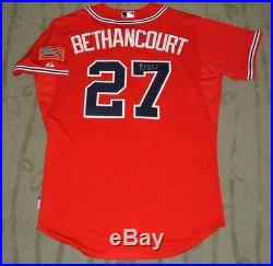 Christian Bethancourt Atlanta Braves Military Day Game Used Worn Jersey (padres)