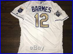 Clint Barmes Non Game Used Issued 2016 Kc Royals Gold Jersey World Series 2015