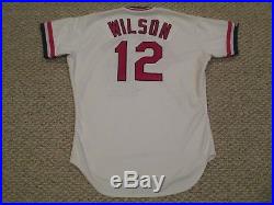 CRAIG WILSON sz 46 #12 1989 1991 St. Louis Cardinals Game Used jersey home white