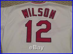 CRAIG WILSON sz 46 #12 1989 1991 St. Louis Cardinals Game Used jersey home white