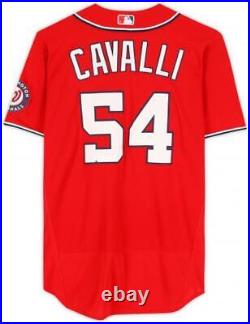 Cade Cavalli Washington Nationals Player-Issued #54 Red Jersey from