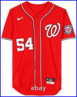 Cade Cavalli Washington Nationals Player-Issued #54 Red Jersey from