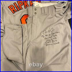 Cal Ripken Jr. 1998 Signed Game Used 1993 All Star Game Jersey & Pants JSA COA