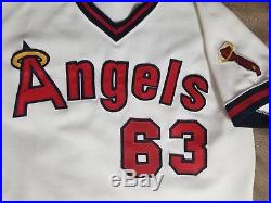 California angels team issued 1981 #63 cliburn Wilson Authentic pro cut jersey