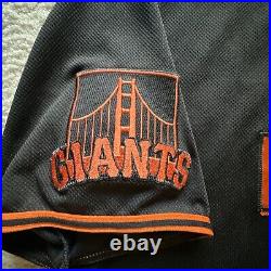 Camilo Doval 2021 SF Giants Game Used Sat. Alt. Black Jersey Size 48