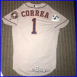 Carlos Correa Houston Astros Game Used Worn Jersey World Series 2017 MLB Auth
