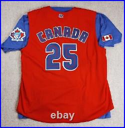 Carlos Delgado 1997 Toronto Blue Jays Canada Day Game Worn Used Auto Jersey