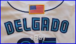 Carlos Delgado game worn used 2001 Toronto Blue Jays uniform! Jersey & Pants