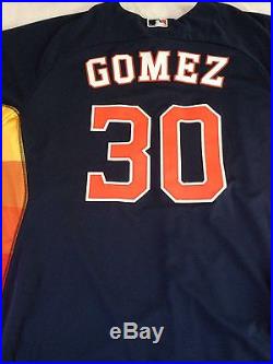 Carlos Gomez Houston Astros 2015 Game Used Worn Jersey With MLB Hologram #30