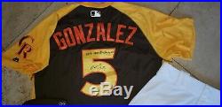Carlos Gonzalez Rockies 2016 Home Run Derby National Game Used Uniform Rare 1/1