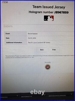 Carlos Martinez St Louis Cardinals Team Issued /game Jersey Signed Mlb Cert