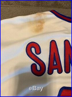 Carlos Santana Game Used Phillies Jersey! MLB Hologram