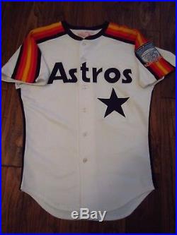 Casey Candaele 1990 Houston Astros Game Used Home White Jersey 25th Astrodome