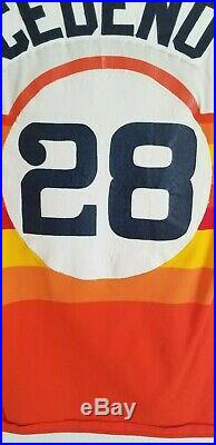 Cesar Cedeno 1975 Astros rainbow jersey. Rare team inventory jersey