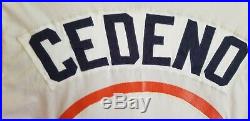 Cesar Cedeno game used 1975 Astros rainbow jersey. Read description